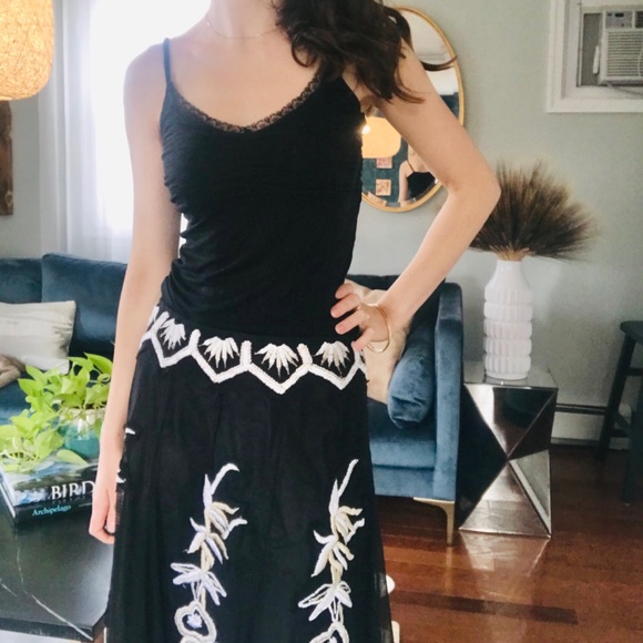 Basil & Maude BoHo Lace Blouse and Skirt Set - Picture 6 of 7